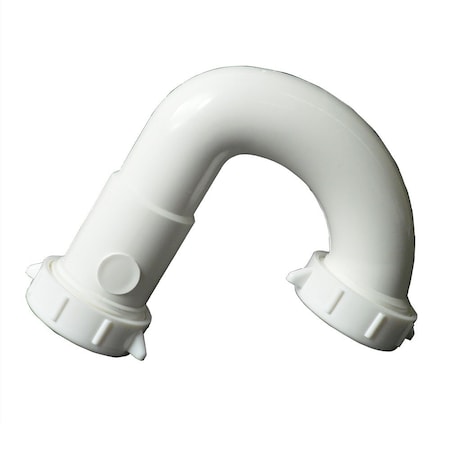 Thrifco Plumbing 1-1/4 Inch O.D Plastic Tubular Slip Joint J-Bend with Nuts & Wa 4401654